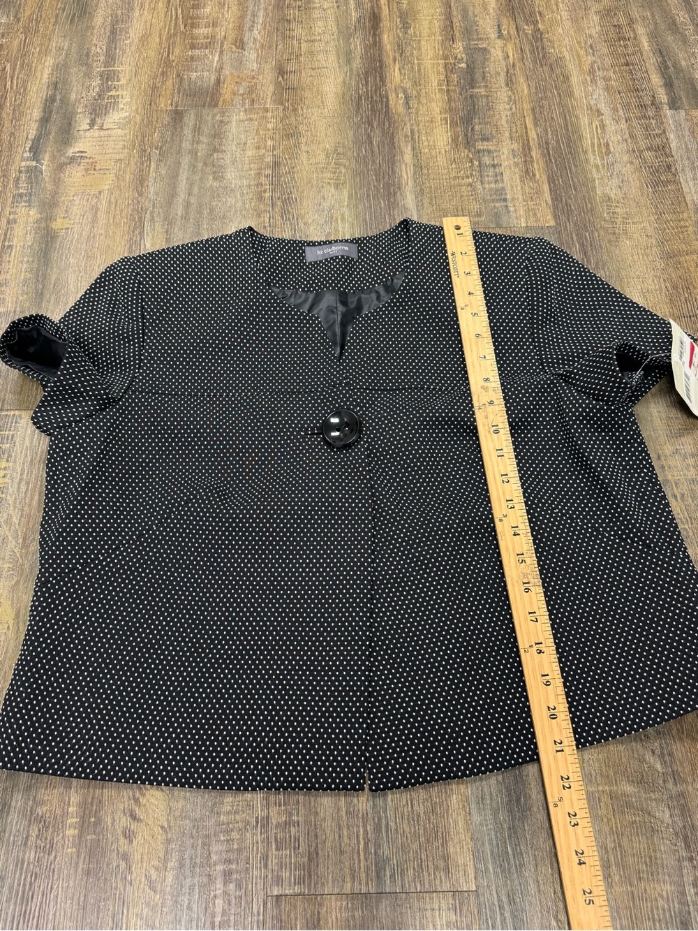 Classic Black Pindot Pencil Skirt Suit- Women's Professional - Picture 15 of 16